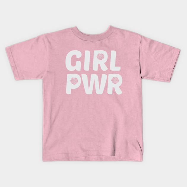 Girl Power Rose Logo Kids T-Shirt by Suniquin